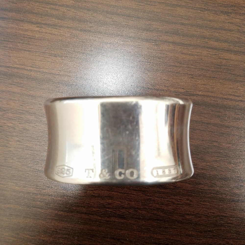 Tiffany&Co Ster Silver 1837 Wide Cuff Bracelet